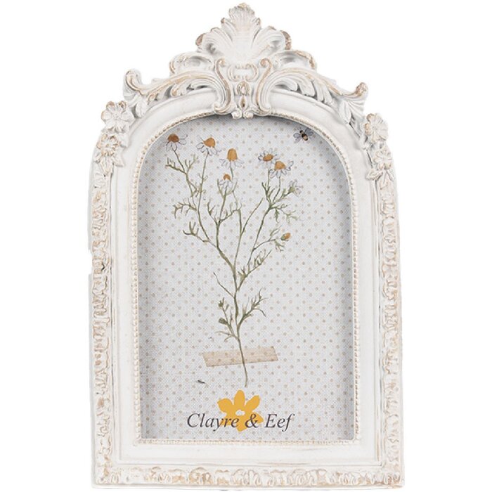 Clayre & Eef 2F1143 Cadre photo blanc 13x2x31 cm 10x15 cm