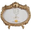 Clayre & Eef 2F1144 Cadre photo doré 17x2x15 cm / 10x15 cm ovale baroque