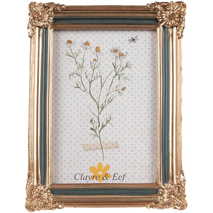 Clayre & Eef 2F1148 Cadre photo or vert 13x2x18 cm 10x15 cm