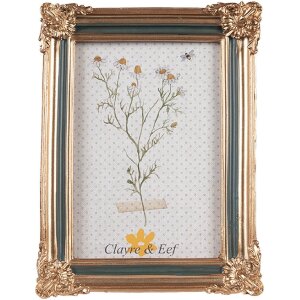 Clayre & Eef 2F1148 Cadre photo or vert 13x2x18 cm 10x15 cm