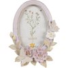 Clayre & Eef 2F1102 Cadre photo Ovale Violet Beige 16x3x20 cm 10x15 cm
