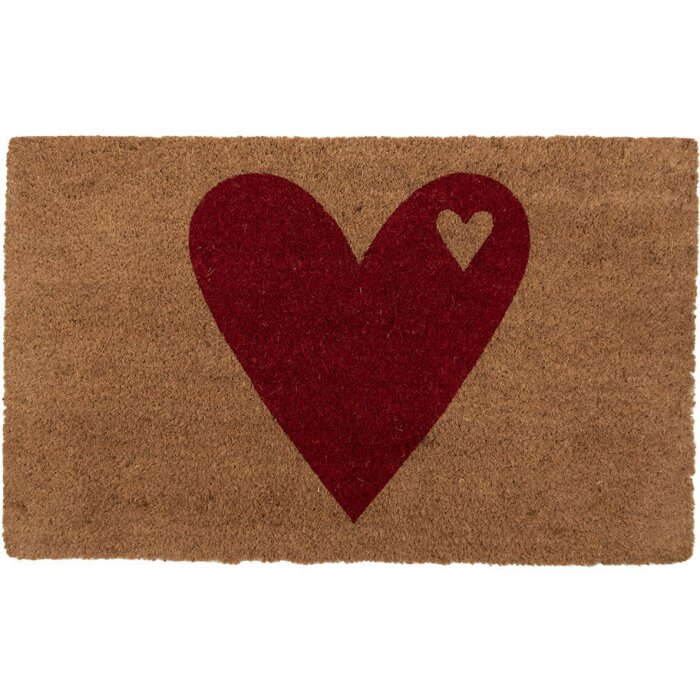 Clayre & Eef MC255 Paillasson Cœur 75x45x1 cm
