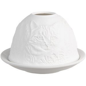 Clayre & Eef 6CE1807 Bougeoir chat Ø 12x8 cm...
