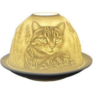 Clayre & Eef 6CE1807 Bougeoir chat Ø 12x8 cm...