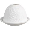 Clayre & Eef 6CE1807 Bougeoir chat Ø 12x8 cm Blanc