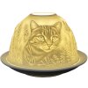 Clayre & Eef 6CE1807 Bougeoir chat Ø 12x8 cm Blanc