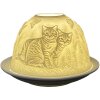 Clayre & Eef 6CE1807 Bougeoir chat Ø 12x8 cm Blanc