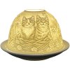 Clayre & Eef 6CE1808 Porte-bougie à chauffe-plat motif chat Ø 12x8 cm Blanc
