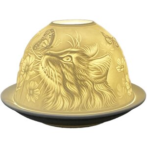 Clayre & Eef 6CE1809 Bougeoir en porcelaine Chat...