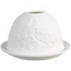 Clayre & Eef 6CE1809 Bougeoir en porcelaine Chat Ø 12x8 cm Blanc