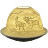 Clayre & Eef 6CE1812 Porte-bougie à chauffe-plat Ø 12x8 cm Blanc Porcelaine Design Cerf