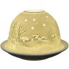 Clayre & Eef 6CE1814 Porte-bougies à réchaud Étoiles Ø 12x8 cm Blanc