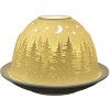 Clayre & Eef 6CE1817 Porte-bougie à chauffe-plat Ø 12x8 cm Arbre blanc