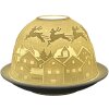 Clayre & Eef 6CE1820 Porte-bougies à réchaud Porcelaine blanche Ø 12x8 cm Noël