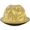 Clayre & Eef 6CE1823 Porte-bougies à réchaud Hiver Ø 12x8 cm Blanc