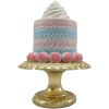 Clayre & Eef 6PR4221 Décoration Gâteau Rose Bleu Ø 15x22 cm