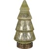 Clayre & Eef 6GL4569GR Arbre de Noël avec LED Vert Ø 7x16 cm