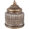 Clayre & Eef 6GL4598 Décoration en verre avec LED Ø 10x13 cm Style vintage