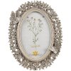 Clayre & Eef 2F1114 Cadre photo couleur argent Ovale 16x2x21 cm 10x15 cm