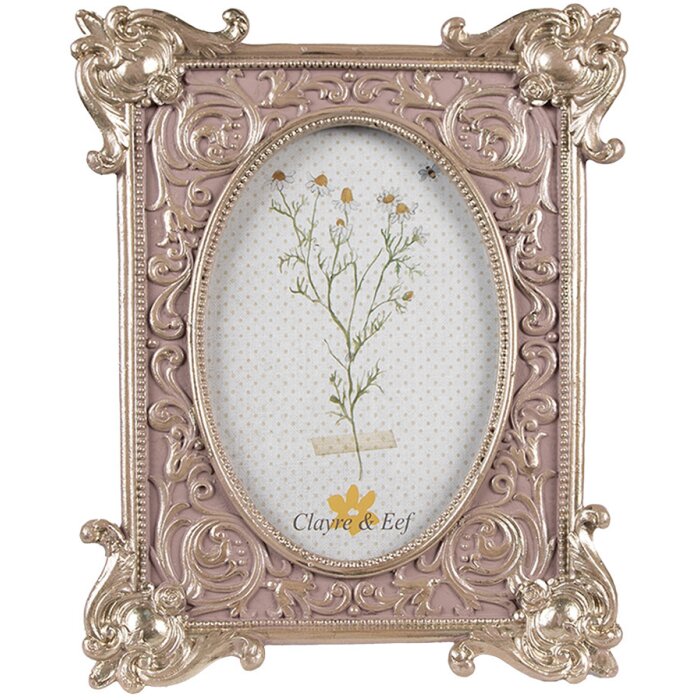 Clayre & Eef 2F1115 Cadre photo Argenté Rose 17x3x21 cm 10x15 cm