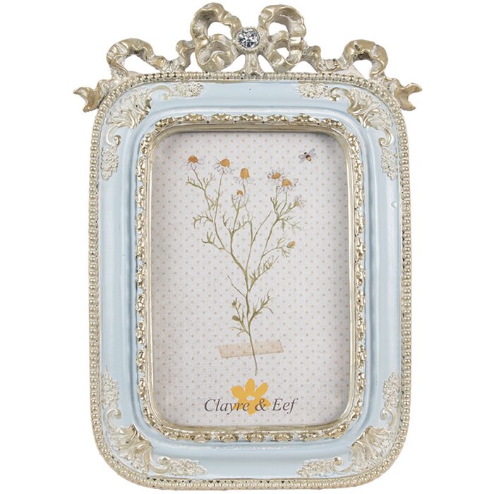 Clayre & Eef 2F1119 Cadre photo bleu 17x2x24 cm / 10x15 cm