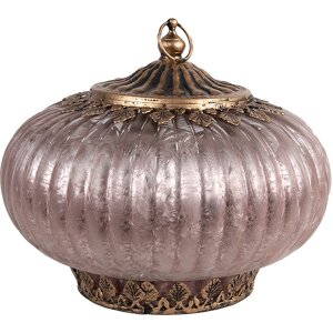 Clayre & Eef 6GL4589 LED Lanterne rose verre Ø...