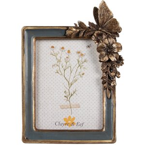 Clayre & Eef 2F1124 Cadre photo or-bleu 16x3x23 cm /...