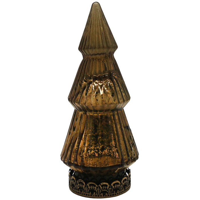 Clayre & Eef 6GL4587 Arbre de Noël avec LED Ø 7x16 cm
