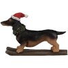 Clayre & Eef 6PR4173 Décoration Statue chien teckel 10x3x7 cm