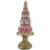 Clayre & Eef 6PR4220 Décoration Gâteau Ø 8x21 cm Rose Or