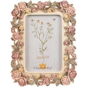 Clayre & Eef 2F1134 Cadre photo motif fleurs 17x2x21...