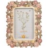 Clayre & Eef 2F1134 Cadre photo motif fleurs 17x2x21 cm 10x15 cm