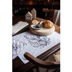 Clayre & Eef GTW07 Nappe motif cerf beige Ø 170 cm