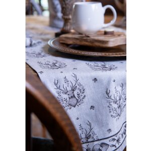 Clayre & Eef GTW07 Nappe motif cerf beige Ø 170 cm