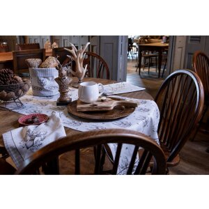 Clayre & Eef GTW07 Nappe motif cerf beige Ø 170 cm