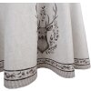 Clayre & Eef GTW07 Nappe motif cerf beige Ø 170 cm