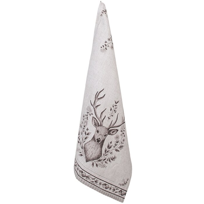 Clayre & Eef GTW42-1 Torchon de cuisine motif cerf 50x70 cm
