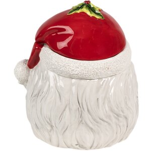 Clayre & Eef 6CE1856 Pot à provisions avec couvercle 20x17x22 cm Père Noël