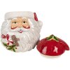Clayre & Eef 6CE1856 Pot à provisions avec couvercle 20x17x22 cm Père Noël