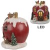 Clayre & Eef 6PR4175 Décoration de Noël Maison avec lumière LED 12x11x13 cm