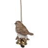 Clayre & Eef 6PR4228 Suspension décorative oiseau 6x4x6 cm
