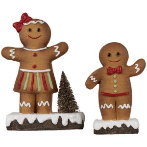Clayre & Eef 6CE1773 Décoration Bonhomme de pain dépices 15x7x21 cm