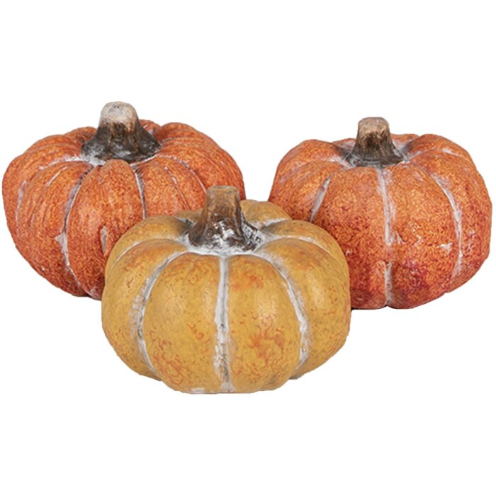 Clayre & Eef 6CE1781 Décoration Citrouille Set 3 18x7x4 cm