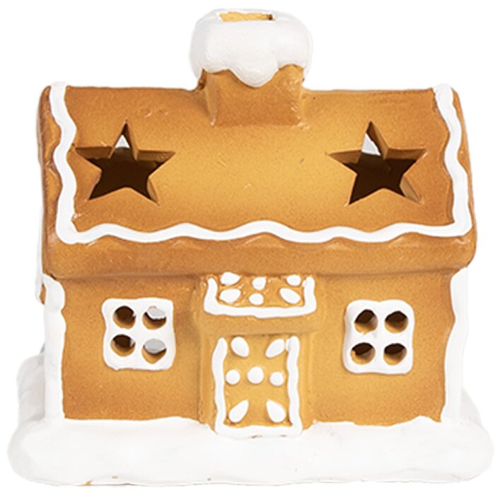 Clayre & Eef 6CE1804 Porte-bougie à chauffe-plat Maison 11x8x10 cm