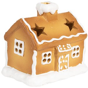 Clayre & Eef 6CE1804 Porte-bougie à chauffe-plat Maison 11x8x10 cm