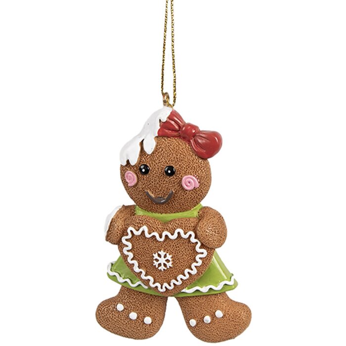 Clayre & Eef 6PR4331 Décoration Suspension Bonhomme de pain dépices 5x1x8 cm