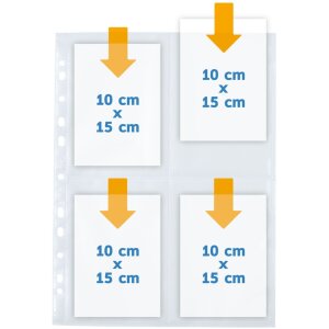 Pochettes pour cartes postales en film transparent 10x15...