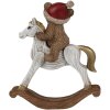 Clayre & Eef 6PR4169 Décoration Ours sur cheval à bascule 12x4x14 cm