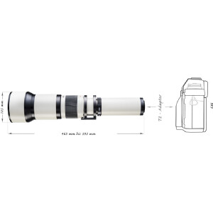 Walimex pro 650-1300/8-16 T2 Télézoom mise au point manuelle collier de trépied