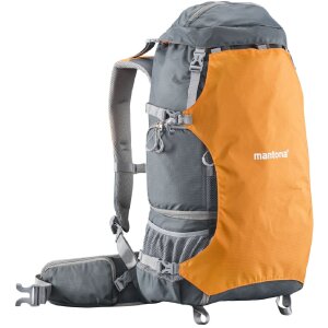 Sac à dos pour appareil photo Mantona elementsPro 40 Orange pour DSLR et 4 objectifs Outdoor